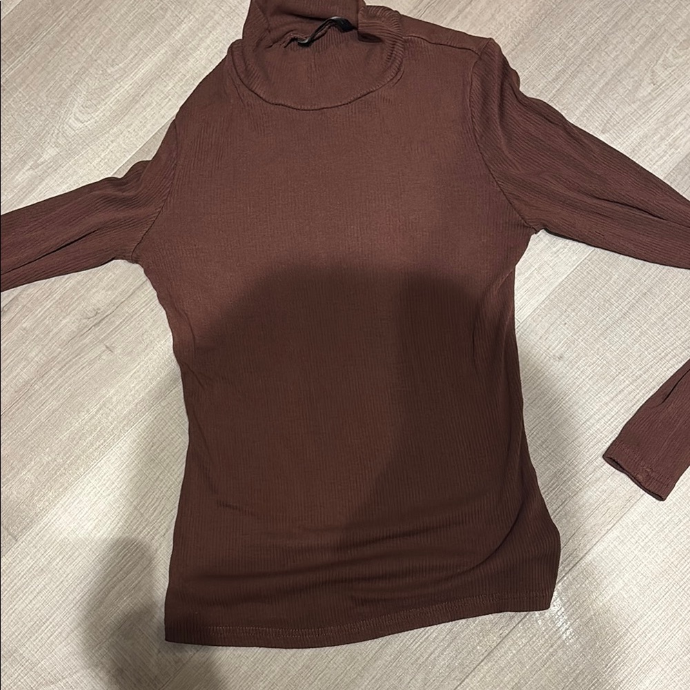 Brown Turtleneck Sweater